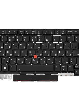 Клавіатура для ноутбука lenovo (thinkpad: x1 carbon 11th gen) rus, black, без фрейма, підсвічування клавіш