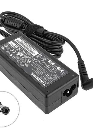 Блок питания для ноутбука toshiba 19v, 3.42a, 65w, 5.5*2.5mm, l-образный разъём, black (без кабеля)