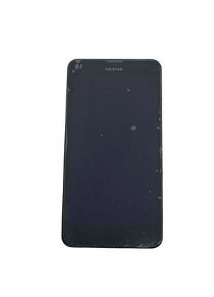 Дисплей для смартфона (телефона) nokia 630 lumiа, black (в сборе с тачскрином)(с рамкой)(original)