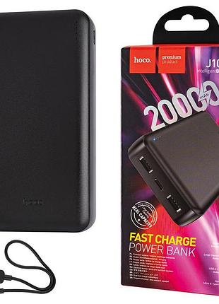 Універсальна мобільна батарея hoco j100a, 20000mah, black (6931474783585)
