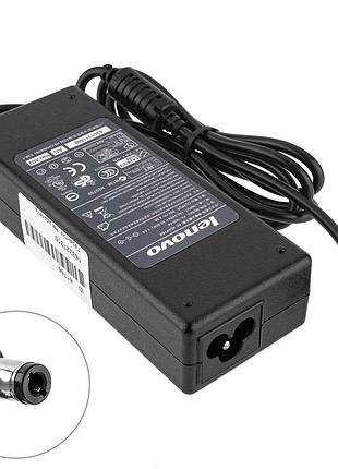 Блок питания для ноутбука lenovo 20v, 4.5a, 90w, 5.5*2.5мм, 3 hole, прямой разъём, black (без кабеля!)