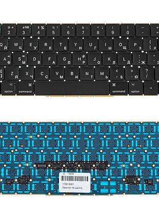 Клавиатура для ноутбука apple (macbook pro retina: a1706, a1707 (2016-2017)) rus, black, big enter, подсветка клавиш (оригинал)
