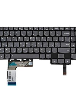 Клавиатура для ноутбука lenovo (legion: 5-16 series), ukr, dark gray, без фрейма, подсветка клавиш (rgb)