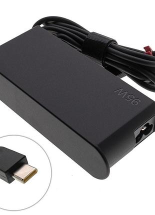 Оригинальный блок питания для ноутбука lenovo type-c 95w, black, slim ovale