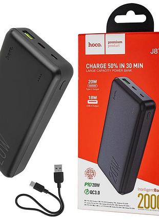Універсальна мобільна батарея hoco j87a tacker, 20000mah, black (6931474761033)