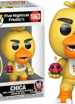 Фігурка funko pop п'ять ночей з фредді чіка five nights at freddy's chica 10 см fp fnaf c 1063