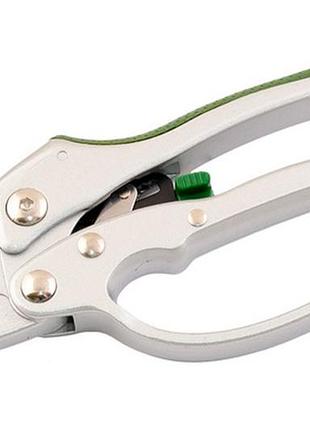 Секатор садовий mastertool 185 x 15 мм храповий механізм (14-6118)