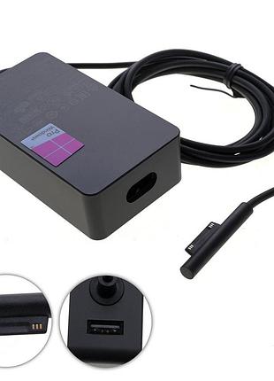 Оригинальный блок питания для планшета microsoft 15v, 4a, 65w, 6pin, black (без кабеля !) (surface pro 5, pro 6, pro 4, pro3,