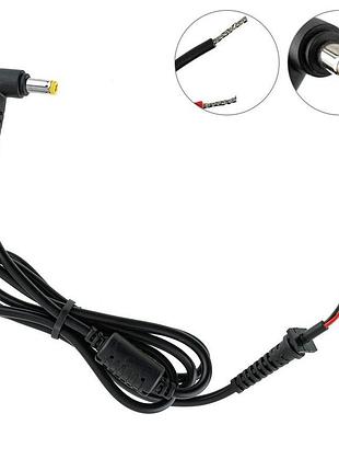 Dc кабель питания для бп acer 90w 5.5x1.7мм, 2 провода (2x1мм), l-образный штекер (от бп к ноутбуку)