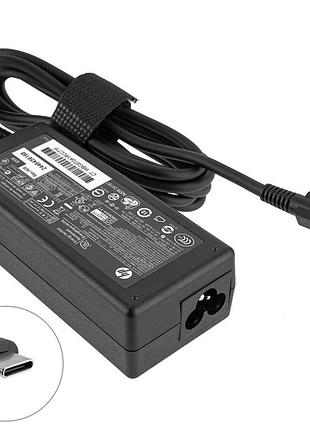 Оригінальний блок живлення для ноутбука hp type-c 65w, black, rectangular