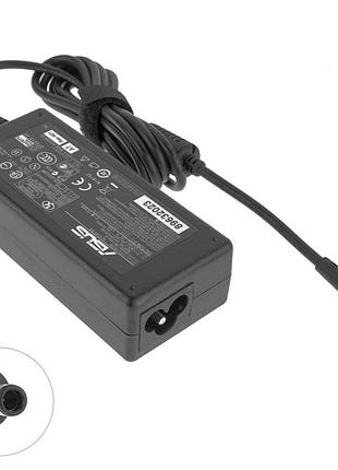 Блок питания для ноутбука asus 19v, 3.42a, 65w, 4.5*3.0-pin, 3 hole, l-образный разъем, black, rectangular