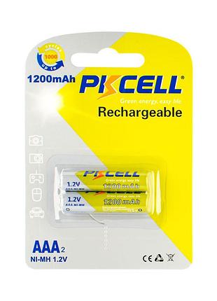 Аккумуляторная батарейка pkcell aaa ni-mh 1.2v 1200mah (аккумулятор)(упаковка 2шт)
