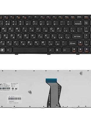 Клавиатура для ноутбука lenovo (b570, b575, b580, b590, v570, v575, v580, z570, z575) rus, black, black frame (оригинал)