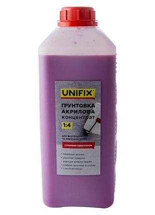 Грунтовка акриловая unifix 2 кг x 1:4 концентрат с индикатором (951112)