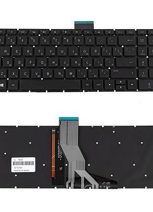 Клавиатура для ноутбука hp (250 g6, 255 g6 series) rus, black, без фрейма, подсветка клавиш