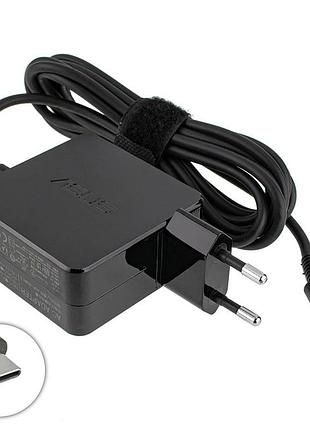 Оригінальний блок питания для ноутбука asus type-c 45w, квадратный, black