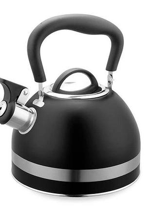 Чайник нержавеющий maestro 1.8л черный (mr-1336-black)