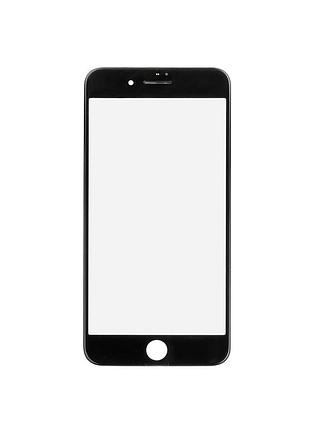 Скло корпусу з рамкою для apple iphone 8 plus, black, (оригінал)