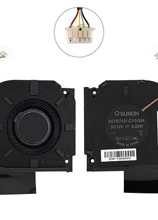 Оригинальный вентилятор для ноутбука hp (omen 9plus 16-wf 16-xf) gpu, 12v