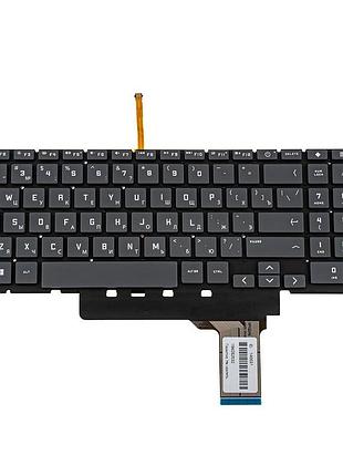 Клавиатура для ноутбука hp (victus 16-k) rus, dark gray, без фрейма, подсветка клавиш