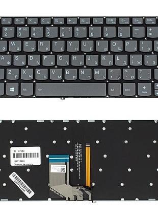 Клавіатура для ноутбука lenovo (ideapad 320s-13ikb series) rus, black, без фрейма, підсвічування клавіш