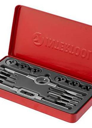 Набор метчиков и плашек intertool m3 x 4 x 5 x 6 x 8 x 10 (14ед) (sd-8024)