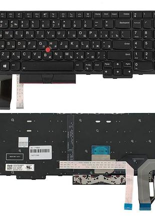 Клавіатура для ноутбука lenovo (thinkpad: t15 gen 2, p15s gen 2) rus, black, підсвічування клавіш