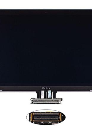 Крышка + матрица в сборе для ноутбука apple a1534 (2016-2017), space gray, 100% оригинал (aasp)