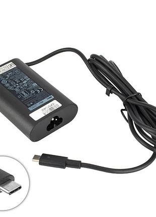 Оригинальный блок питания для ноутбука dell type-c 45w, black, ovale