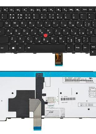 Клавіатура для ноутбука lenovo (thinkpad edge: t431s, t440, t440p, t440s) rus, black, підсвічування клавіш