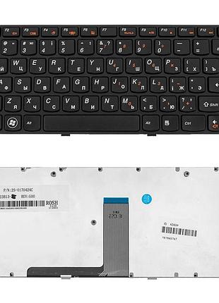 Клавіатура для ноутбука lenovo (ideapad: b490, b4400) rus, black