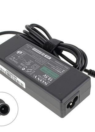 Блок питания для ноутбука sony 19.5v, 4.7a, 90w, 6.5*4.4-pin, 3hole, l-образный разъём, black (без кабеля)