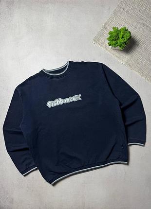 Вінтажний світшот кофта fishbone big logo vintage 90s baggy y2k surf