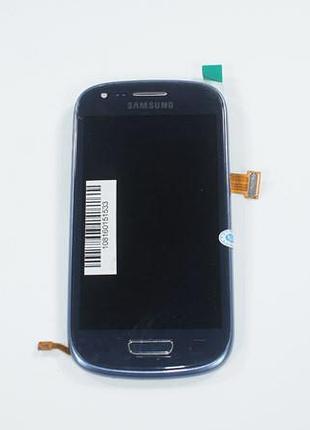 Дисплей для смартфона (телефона) samsung galaxy s3 mini neo gt-i8200, blue (в сборе с тачскрином)(с рамкой)