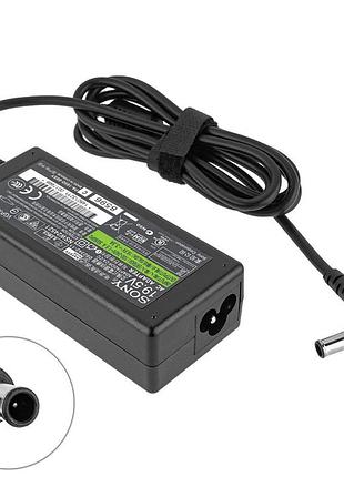 Блок питания для ноутбука sony 19.5v, 3.3a, 65w, 6.5*4.4-pin, l-образный разъём, black (без кабеля!)