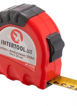 Рулетка intertool 10 м х 25 мм extra (mt-0210)