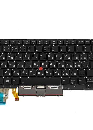 Клавіатура для ноутбука lenovo (thinkpad: x1 carbon 8th gen) rus, black, без фрейму, підсвічування клавіш