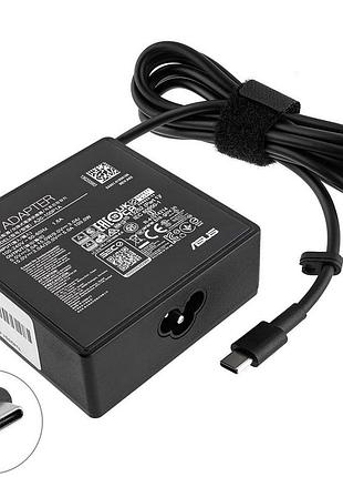 Блок питания для ноутбука asus type-c 100w, квадратный, black (нужен кабель!)
