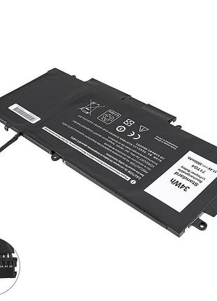 Батарея для ноутбука dell 71tg4 (latitude: 5289, 7390) 11.4v, 3000mah, black