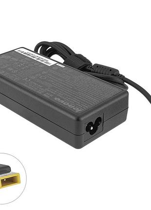 Блок живлення для ноутбука lenovo 20v, 6a, 120w, usb+pin (square 5 pin dc plug), black (без кабеля!)