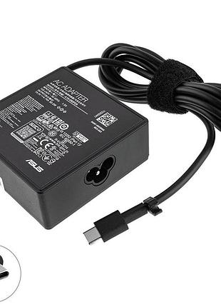 Оригінальний блок питания для ноутбука asus type-c 90w, квадратный корпус, black