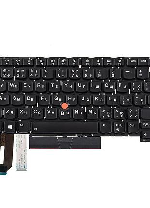 Клавіатура для ноутбука lenovo (thinkpad: t490s, t495s) rus, black, без фрейма, підсвічування клавіш
