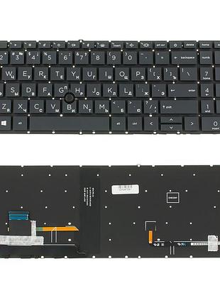 Клавіатура для ноутбука hp (elitebook: 850 g7, 855 g7) rus, black, без фрейма, підсвічування клавіш, з джойстиком