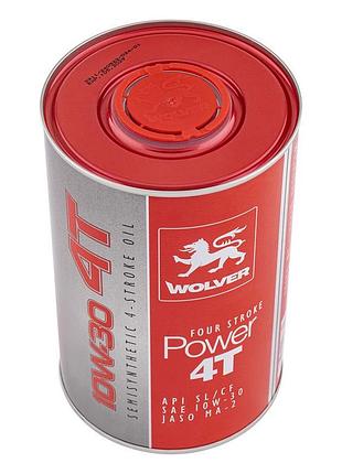 Моторное масло wolver four stroke power 4t 10w-30 1л
