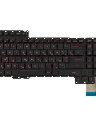 Клавиатура для ноутбука asus (g752 series ) ukr, black, без фрейма, подсветка клавиш