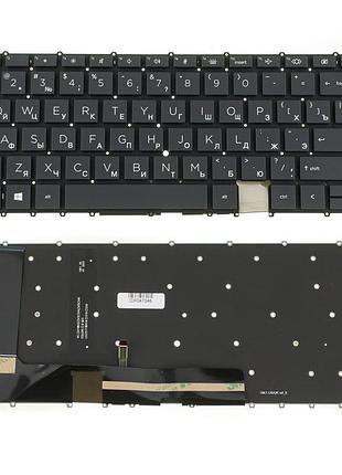 Клавиатура для ноутбука hp (elitebook x360: 1040 g8) rus, black, без фрейма, подсветка клавиш