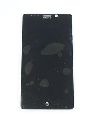 Дисплей для смартфона (телефона) sony xperia t lt30i, black (в сборе с тачскрином)(без рамки)