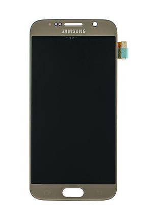 Уценка !!! дисплей для смартфона (телефона) samsung galaxy s6 ss, sm-g920, gold (в сборе с тачскрином)(без рамки)en (oled)