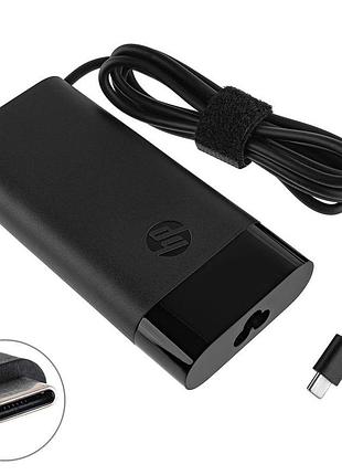 Оригинальный блок питания для ноутбука hp type-c 90w, black, ovale