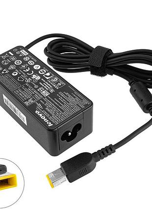 Оригінальний блок живлення для ноутбука lenovo 20v, 2.25a, 45w, usb+pin (square 5 pin dc plug), black, rectangular